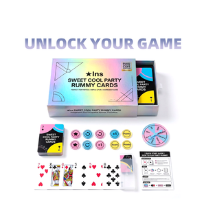 Cartes de Rummy Modernes et Tendance <span class=keywords><strong>pour</strong></span> Soirées, avec Boîte Holographique, Jeu <span class=keywords><strong>pour</strong></span> Adultes, Durables, Écologiques, Cartes à Jouer Personnalisées - Product Image 2