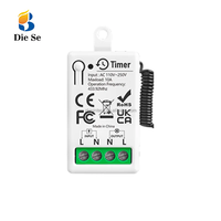 Interrupteur Minuterie Sans Fil 433 MHz avec Télécommande, 110V 220V, 10 Niveaux de Retard, Relais de Compte à Rebours pour Ventilateur, Système Domotique Intelligent