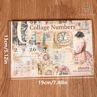 JAI IMAN 30 feuilles de papier de fond pour scrapbooking A5 personnalisé, non répétitif, style shabby chic bohème, avec numéros pour collage