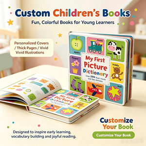 Impression de livre cartonné en couleur pleine page <span class=keywords><strong>pour</strong></span> l'éducation précoce de l'enfance, <span class=keywords><strong>dictionnaire</strong></span> illustré <span class=keywords><strong>pour</strong></span> enfants - Product Image 1