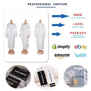Robes <span class=keywords><strong>de</strong></span> soirée pour femmes S9725, dernier design, robes longues à manches longues, col en V, broderie à franges, <span class=keywords><strong>robe</strong></span> en mousseline avec ceinture - Product Image 3