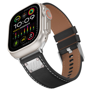 Correas de Repuesto de Cuero Genuino Vintage Premium Win-Win, Impermeables, para <span class=keywords><strong>Apple</strong></span> <span class=keywords><strong>Watch</strong></span> Serie <span class=keywords><strong>8</strong></span> de 45 mm, Unisex - Product Image 4