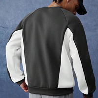 Sweat-shirts à capuche et pulls à col rond pour hommes, coupe ample, 100% coton, molleton épais, épaules tombantes, style usine