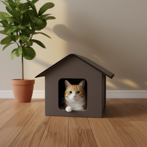 Cuccia Semplice in Plastica per Gatti, Arredo per Animali Domestici da Interno per Piccoli Amici Felini, Design Confortevole per Tutte le Stagioni - Product Image 2