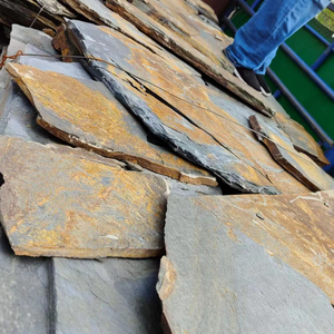 Pierres drapeaux de <span class=keywords><strong>couleur</strong></span> rouillée naturelle, carreaux de pavage d'aménagement extérieur, petits carreaux, grands carreaux, dalles - Product Image 3