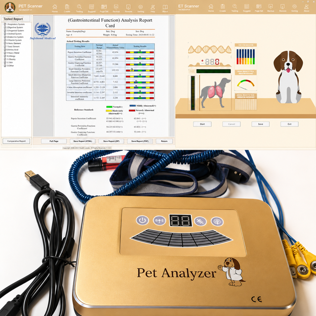 Original Version Pet Analyzer Quantum Resonance Magnetic Physical Health Detector Dog Cat Veterinary Monitoring Devices CE