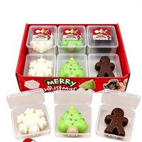 Coffret de jouets sensoriels anti-stress de Noël : sapin, flocon de neige, homme en pain d'épices, jouets sensoriels en mousse