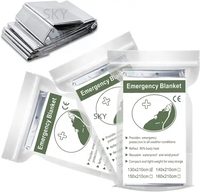 Kit d'urgence en Pe Mylar aluminisé direct d'usine pour l'extérieur couverture chaude survie Camping et premiers soins
