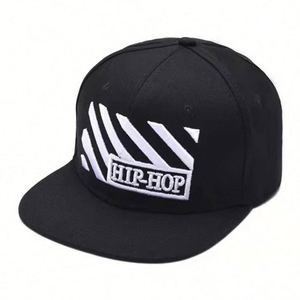 Custom Logo Cotton Letter Embroidered <b>Flat</b> Bill Visor Classic Brim High Top End Trendy Two Tone Style Hip Hop Snapback <b>Hat</b> - Product Image 3