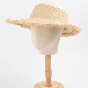 Nouvelle Tendance Estivale : Chapeau de Paille en Raphia à Bord Large Effiloché pour Femme, Visière Pare-Soleil, Style Sauveteur, pour la Plage, l'Extérieur et les Voyages - Product Image 2