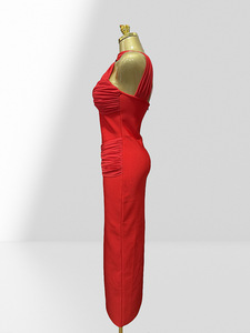 Nuovo arrivo di serie autunno e inverno festa di moda Golden Starfish <span class=keywords><strong>vestito</strong></span> a fasciatura rossa aderente <span class=keywords><strong>senza</strong></span> <span class=keywords><strong>maniche</strong></span> - Product Image 5