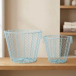 Juego de 2 cestas de alambre metálico - Product Image 2
