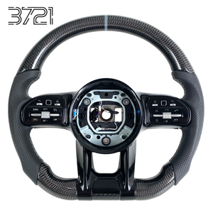 พวงมาลัยคาร์บอนไฟเบอร์สไตล์สปอร์ตสำหรับ Mercedes Benz AMG W205 W213 W222 W463 W167 C63 E63 S63 G63 อัพเกรดภายใน - Product Image 1