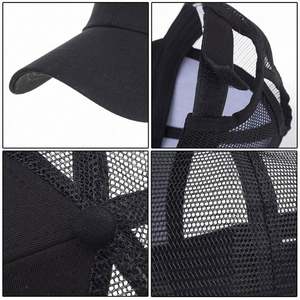 Gorras de cola de caballo para mujer con malla trasera estilo camionero en promoción / Gorras deportivas personalizadas de fábrica BSCI para mujer - Product Image 6