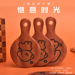 Plato de Pizza de Madera con Diseño de Cachorro Adorable, Cabujón de Resina para Decoración de Cocina en Miniatura, Accesorios Hechos a Mano - Product Image 4