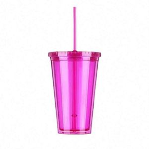 Plastic Tumbler With Lid And <b>Straw</b> Bpa Free Portable <b>Drink</b> Cup For Travel Outdoor Use Unisex Modern Design - Product Image 4
