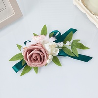 Hadiah Bridal Shower, Corsage Bunga Kain Buatan Tangan untuk Wanita, Perlengkapan Pesta Pernikahan