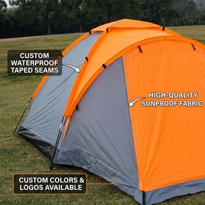 Carpa de Túnel Impermeable para Acampar al Aire Libre, para 3-4 Personas, Familiar, de Emergencia, Camuflaje, para las Cuatro Estaciones, de Poliéster Tafetán y Fibra de Vidrio Diagonal - Product Image 2