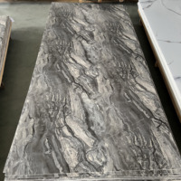 Panneau mural en feuille de SPC ignifuge, imperméable, résistant aux UV, finition marbre, pour appartement, avec système de clic et anti-rayures