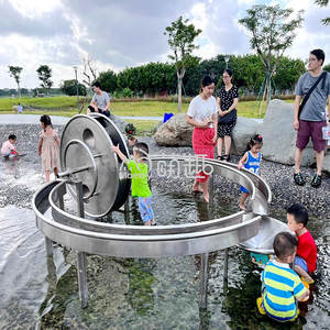 Rueda Hidrodinámica de Agua con <span class=keywords><strong>Tornillo</strong></span> de Arquímedes Moetry, Equipo Educativo Interactivo de Acero Inoxidable para Parques Infantiles Residenciales y Escolares - Product Image 3