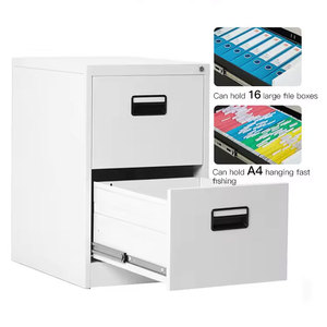 Vente chaude Armoire à dossiers verticale modulaire moderne 2 tiroirs Verrouillage à clé réglable Conception en acier pour la maison Bureau École Atelier - Product Image 2