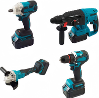 Ensemble d'outils électriques combinés MKT, 4 kits, perceuses sans fil 21 V, batterie, bricolage, usage domestique