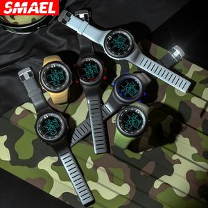 นาฬิกาข้อมือ SMAEL 1237 สำหรับผู้ชาย ดีไซน์หรูหรา พร้อมโลโก้ เหมาะสำหรับกิจกรรมกลางแจ้ง กันน้ำได้ 30 เมตร  พร้อมฟังก์ชั่นจับเวลา  หน้าปัด LED  ตั้งปลุก  นาฬิกาจับเวลา  สายพลาสติก - Product Image 3