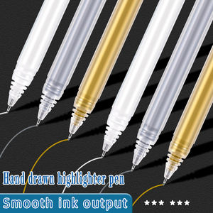 Stylos surligneurs artistiques |   3 couleurs (blanc/argent/or), pointe fine de 0,6 mm, forte couvrance pour papier noir, aquarelle et croquis - Product Image 5