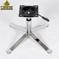 Base de chaise pivotante 4 étoiles en acier chromé robuste, base de chaise moderne en métal pour mobilier de bureau, de réunion et de salon, OEM
