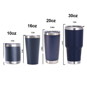 Gobelets isothermes en acier inoxydable à double paroi avec logo personnalisé, revêtement poudré, pour café, 30 oz et 20 oz, pour voyage et voiture - Product Image 6