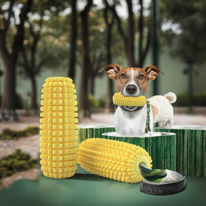Jouet à mâcher pour chien en TPR écologique, brosse à dents, corde en coton nouée avec sonnette en maïs, fournitures pour animaux de compagnie - Product Image 3