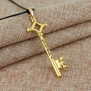 Attack on <span class=keywords><strong>Titan</strong></span> collar Eren Key <span class=keywords><strong>Shingeki</strong></span> No Kyojin colgante moda Vintage Retro Anime joyería para hombres Cosplay al por mayor - Product Image 4