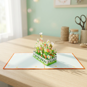Top Trending 3D White Daisy Flower Thanksgiving Pop Card Handmade <b>Paper</b> Craft Custom Design Love Style Birthday Gift Vietnamese - Product Image 3