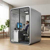 Cabine de travail insonorisée privée pour bureau à domicile, idéale pour les espaces de travail télétravailleurs et professionnels