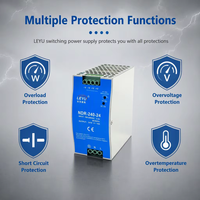 Alimentation industrielle sur rail DIN NDR-240 240W, 24V 10A 48V 5A, alimentation à découpage CA/CC avec fonction PFC active