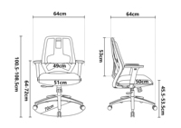 Chaise de bureau ergonomique moderne avec dossier en maille respirante, hauteur réglable, siège pivotant, structure en plastique, idéale pour de longues heures de travail à domicile