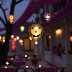 Pumpkin Flame Solar Powered LED Hanging Halloween Party Decor Light com Controle de Voz IP65 80CM Garantia de 3 anos - Product Image 6