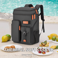 Maßgefertigte Weiche Strand-Kühltasche, Beste Reise- und Outdoor-Thermo-Lunchbox, Bier-Kühler, Isolierter Picknick-Rucksack, Leichtgewicht