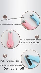 Nouvel ensemble de coupe-ongles de sécurité pour bébés, lame incurvée en acier au carbone, petite mâchoire, coupe-ongles pour doigts et orteils de bébé, avec récupérateur en plastique - Product Image 4