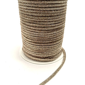 Corda di Strass in Cristallo da 3,5mm-3,8mm, Rotolo da 50 Metri, Direttamente dalla Fabbrica, per Felpe e Scarpe - Product Image 5
