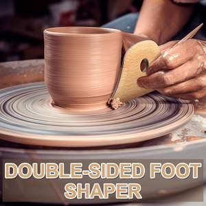 Bview Art, 8 Uds., Triángulo de madera de haya, costillas de cerámica, herramientas de recorte de cerámica, herramientas moldeadoras de pies, costillas de textura de arcilla para arcilla, - Product Image 5