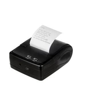 Mini impressora matriz de ponto móvel portátil, impressora azul de 2 polegadas