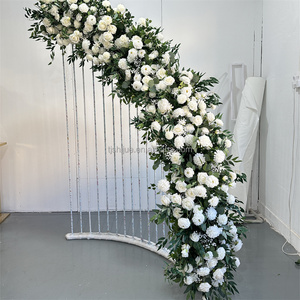 IFG di lusso decorazione floreale di nozze bianco rosa ortensie scale ghirlanda di <span class=keywords><strong>fiori</strong></span> per la <span class=keywords><strong>vendita</strong></span> - Product Image 4