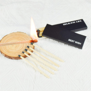 Custom Logo Printing <strong>Vintage</strong> Safety Wooden <strong>Box</strong> <strong>Matches</strong> with Long Sticks and Black <strong>Match</strong> Heads Model 80B for Candle Use - Product Image 6