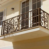 Ringhiera per balcone in ferro battuto francese Tanlong, ringhiera in metallo per balcone alla francese, ringhiera esterna resistente alla ruggine per balconi e terrazze di ville