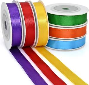 Cinta de Satén al por Mayor de 2.5cm, Cinta de Satén de Doble Cara, 23 Colores Sólidos en Stock, Se Acepta Personalización con Logotipo - Product Image 1