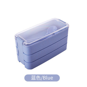 Bento Set Water Bottle <b>Lunch</b> Bag Dishwasher Microwave Safe Compartment Wheat Straw Plastic <b>Insulated</b> Kids Food Packaging LFGB - Product Image 5