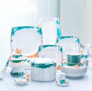 Jingdezhen – service de table en porcelaine, nouveaux modèles, tête de vieil homme dorée, vaisselle en céramique et baguettes - Product Image 1