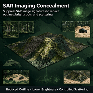 Filet de camouflage 3D en maille, bâche de camouflage, couverture extérieure pour la chasse, la pêche, le camping, nouveau filet anti-radar SAR double couche - Product Image 2