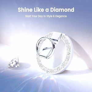 Flash Diamond Magnetic Phone <strong>Ring</strong> Holder Foldable Dashboard <strong>Gadget</strong> for Binge-Watching Lazy Double-Sided Metal Design - Product Image 5